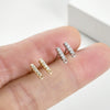 Earrings Copper 14K Goldfilled Minimalist Geometric Electroplating 925 Silver Needle Handmade