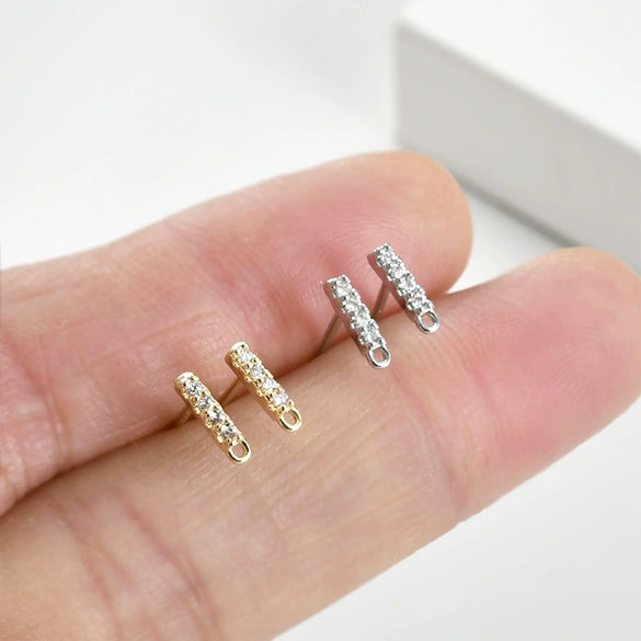 Earrings Copper 14K Goldfilled Minimalist Geometric Electroplating 925 Silver Needle Handmade