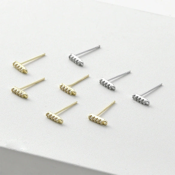 Earrings Copper 14K Goldfilled Minimalist Geometric Electroplating 925 Silver Needle Handmade