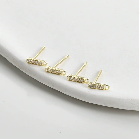 Earrings Copper 14K Goldfilled Minimalist Geometric Electroplating 925 Silver Needle Handmade