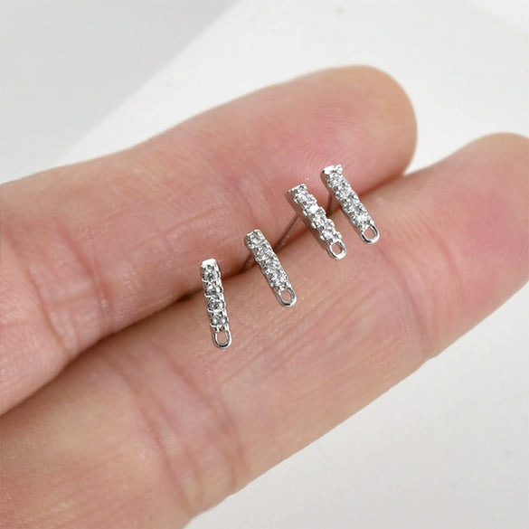 Earrings Copper 14K Goldfilled Minimalist Geometric Electroplating 925 Silver Needle Handmade