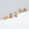 Earrings Copper Light Luxury Cartoon Characters Pumpkin Car Crystal Shoes Zircon