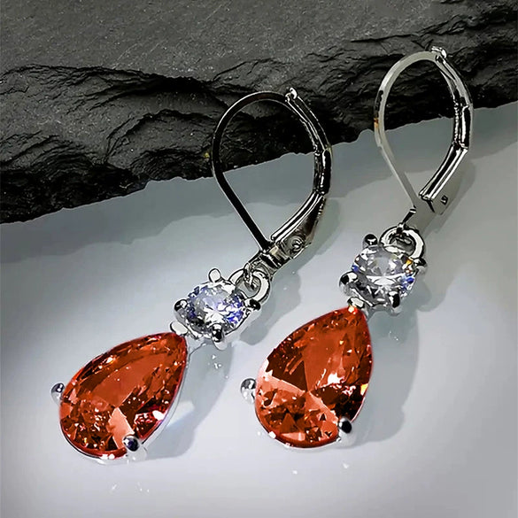 Earrings Copper Light Luxury Drop Shape Geometric