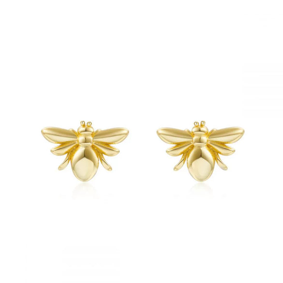 Earrings Copper Plated With Real Gold Geometric Inlaid Zircon Women's