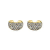 Earrings Copper Plated With Real Gold Geometric Zirconia Design
