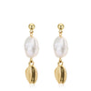 Earrings Copper Rhombus Pattern Elegant Style Ip Vacuum 18K Real Gold Plating Vacuum Chrome Plating Electroplating