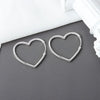 Earrings Copper S925 Heart Glitter Electroplating Elegant