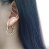 Earrings Copper S925 Heart Glitter Electroplating Elegant