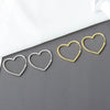 Earrings Copper S925 Heart Glitter Electroplating Elegant
