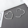 Earrings Copper S925 Heart Glitter Electroplating Elegant