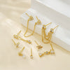 Earrings Copper S925 Silver Needle Chain Tassel Personality Niche Zirconia Leaves Design