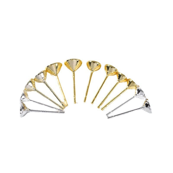 Earrings Copper 925 Silver 18K Gold Plated Allmatch Geometric Electroplated