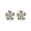Earrings Copper Zircon Diamond Fivepointed Star Flower Natural Style