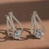 Earrings Copper Zirconia Geometric Style Women's Jewelry