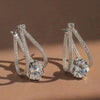 Earrings Copper Zirconia Geometric Style Women's Jewelry