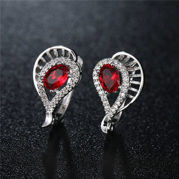 Earrings Diamond Geometric Hollow Zircon Crystal Water Drop Fashion Jewelry For Women