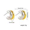 Earrings Ear Cuffs Copper Twotone Round Bead Cring Ushaped Electroplated Fashion Minimalist Style Unisex Ear Accessories