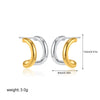 Earrings Ear Cuffs Copper Twotone Round Bead Cring Ushaped Electroplated Fashion Minimalist Style Unisex Ear Accessories