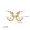 Earrings Ear Cuffs Copper Twotone Round Bead Cring Ushaped Electroplated Fashion Minimalist Style Unisex Ear Accessories