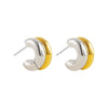Earrings Ear Cuffs Copper Twotone Round Bead Cring Ushaped Electroplated Fashion Minimalist Style Unisex Ear Accessories