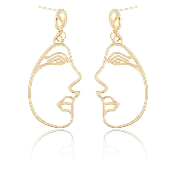 European And American Hot Earrings Personalized Face Mask Earrings Facial Makeup Earrings Exaggerated Punk Female Earrings Ear Studs Earrings