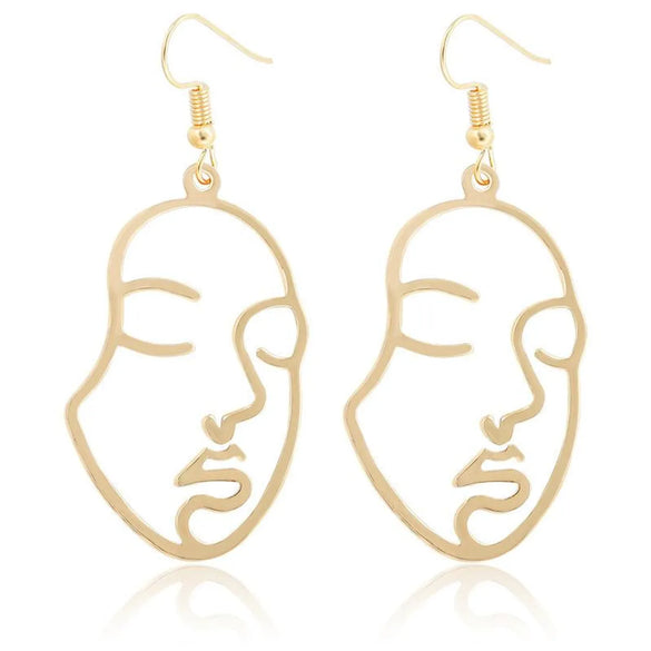 European And American Hot Earrings Personalized Face Mask Earrings Facial Makeup Earrings Exaggerated Punk Female Earrings Ear Studs Earrings