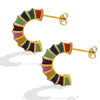 Earrings Geometric Bamboo Cshaped 316L Stainless Steel 316L Stainless Steel Electroplating Simple Multicolor