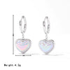 Earrings Heartshaped Titanium Steel Minimalist Geometric Electroplated
