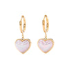 Earrings Heartshaped Titanium Steel Minimalist Geometric Electroplated