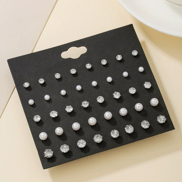 Earrings Imitation Pearl Geometric Electroplating Jewelry For Women