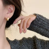 Earrings Mixed Material French Retro Wiredrawing Electroplating Women's
