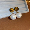 Earrings Mixed Material Geometric Silver Maillard Brown Artificial Tiger Eye Electroplating Highend