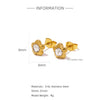 Earrings Mixed Material Inlaid Ruby Geometric Flower Electroplated For Women