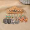 Earrings Mixed Materials Alloy Distressed Leaves Bohemian Style