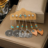 Earrings Mixed Materials Alloy Distressed Leaves Bohemian Style
