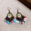 Earrings Mixed Materials Flower Geometric Electroplating Bohemian Seaside Resort Style