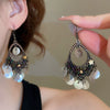 Earrings Mixed Materials Flower Geometric Electroplating Bohemian Seaside Resort Style