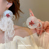 Earrings Mixed Materials Geometric Zircon Butterfly Tassel