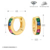 Earrings S925 Silver Geometric Light Luxury Inlaid Zircon
