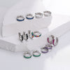 Earrings S925 Silver Geometric Light Luxury Inlaid Zircon