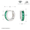 Earrings S925 Silver Geometric Light Luxury Inlaid Zircon