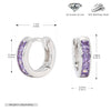 Earrings S925 Silver Geometric Light Luxury Inlaid Zircon
