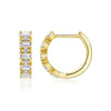 Earrings S925 Silver Geometric Moissanite Synthetic Carbon Silicon Stone Set With Diamonds Simple Style Women's