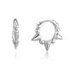 Earrings S925 Silver Geometric Rivet Electroplated Punk Style Unisex