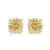 Earrings S925 Silver Inlaid Color Zirconium Geometric Simple Diamond Style