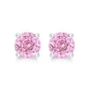 Earrings S925 Silver Inlaid Color Zirconium Geometric Simple Diamond Style