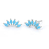 Earrings S925 Silver Needle Copper Crown Geometric Ins Style Electroplating