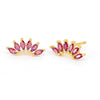 Earrings S925 Silver Needle Copper Crown Geometric Ins Style Electroplating