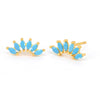 Earrings S925 Silver Needle Copper Crown Geometric Ins Style Electroplating