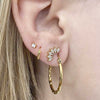 Earrings S925 Silver Needle Copper Crown Geometric Ins Style Electroplating